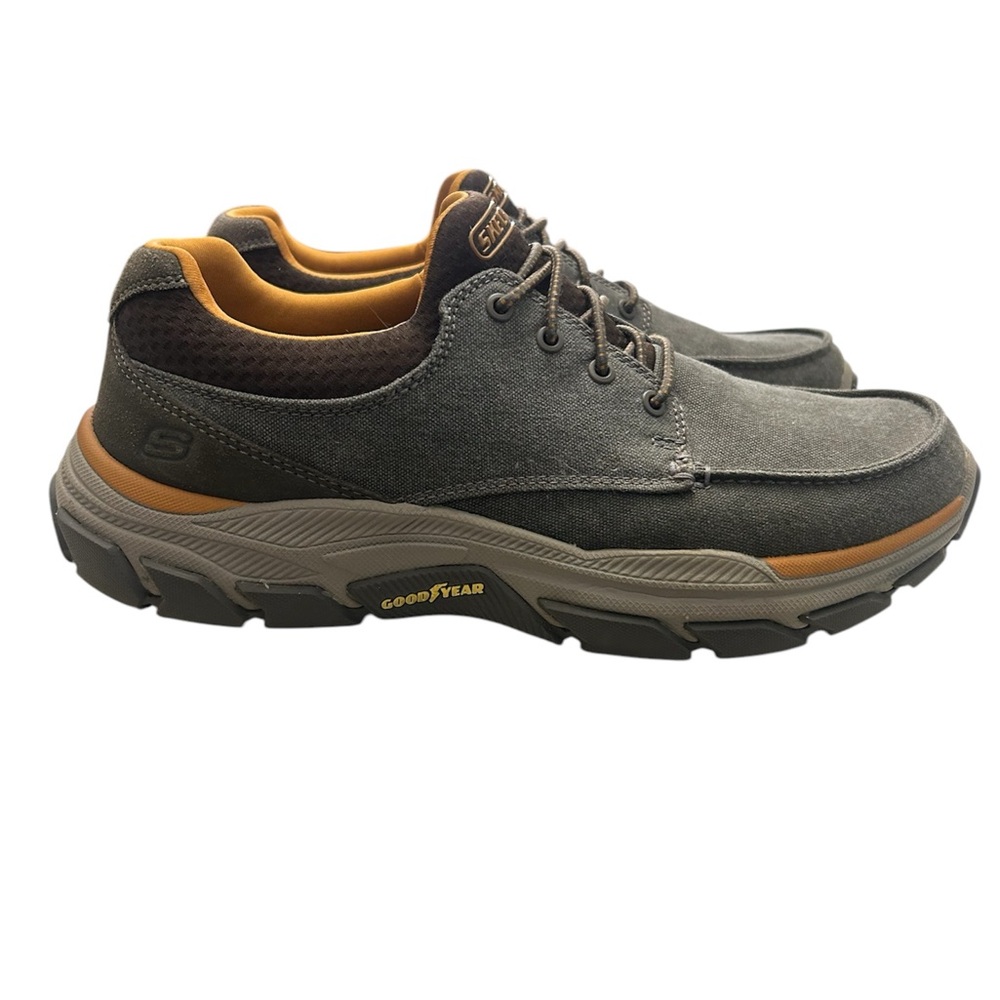 Skechers Relaxed Fit Respected Loleto Bungee Brown Goodyear Shoes Sz 9.5